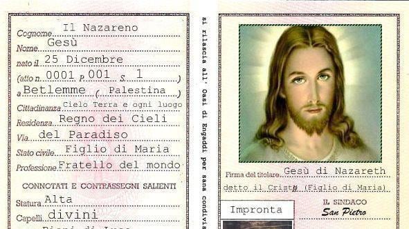 Radio Maria posta la carta d'identità di Gesù Cristo