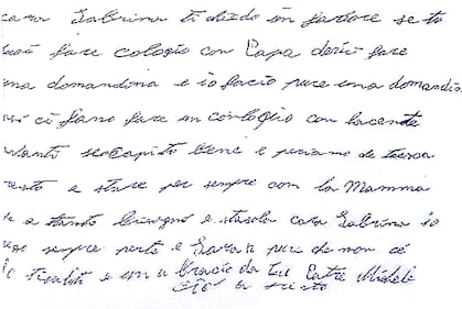Le firme e la grafia di Michele, Cosima e Sabrina 4