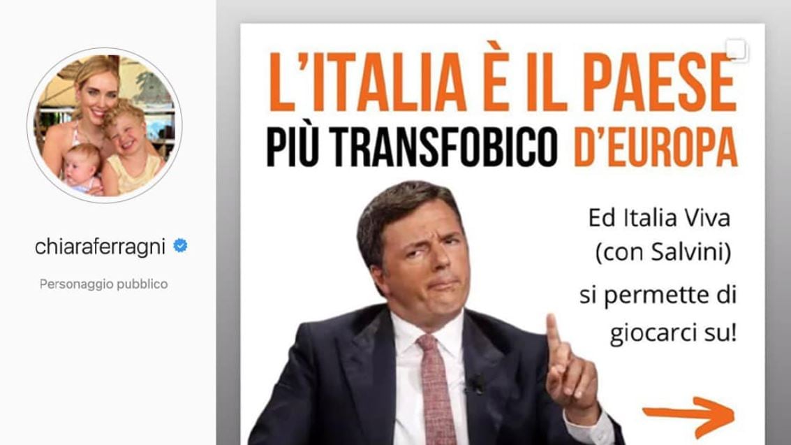 Cortocircuito #Fedez: va in palla se Renzi risponde alla Ferragni