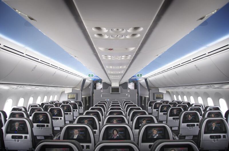 American Airlines 787-8 dreamliner cabina