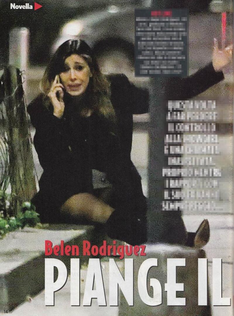 Belen Rodriguez piange al telefono con De Martino 1