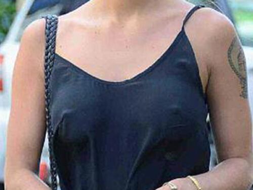 Belen a Milano fa shopping senza intimo