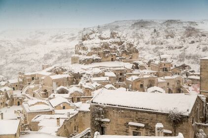 Lo spettacolo dei Sassi di Matera sotto la neve 15