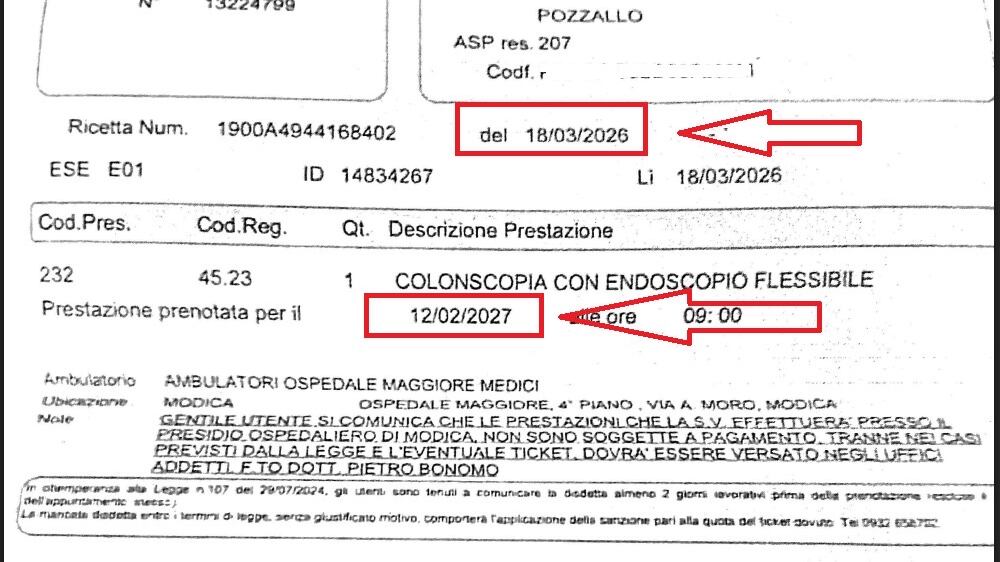 Deve fare una colonscopia d'urgenza ma è costretto ad aspettare un anno: la denuncia di Rete Civica Articolo 32