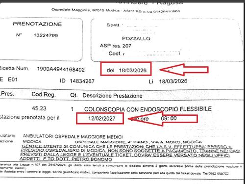 Deve fare una colonscopia d'urgenza ma è costretto ad aspettare un anno: la denuncia di Rete Civica Articolo 32