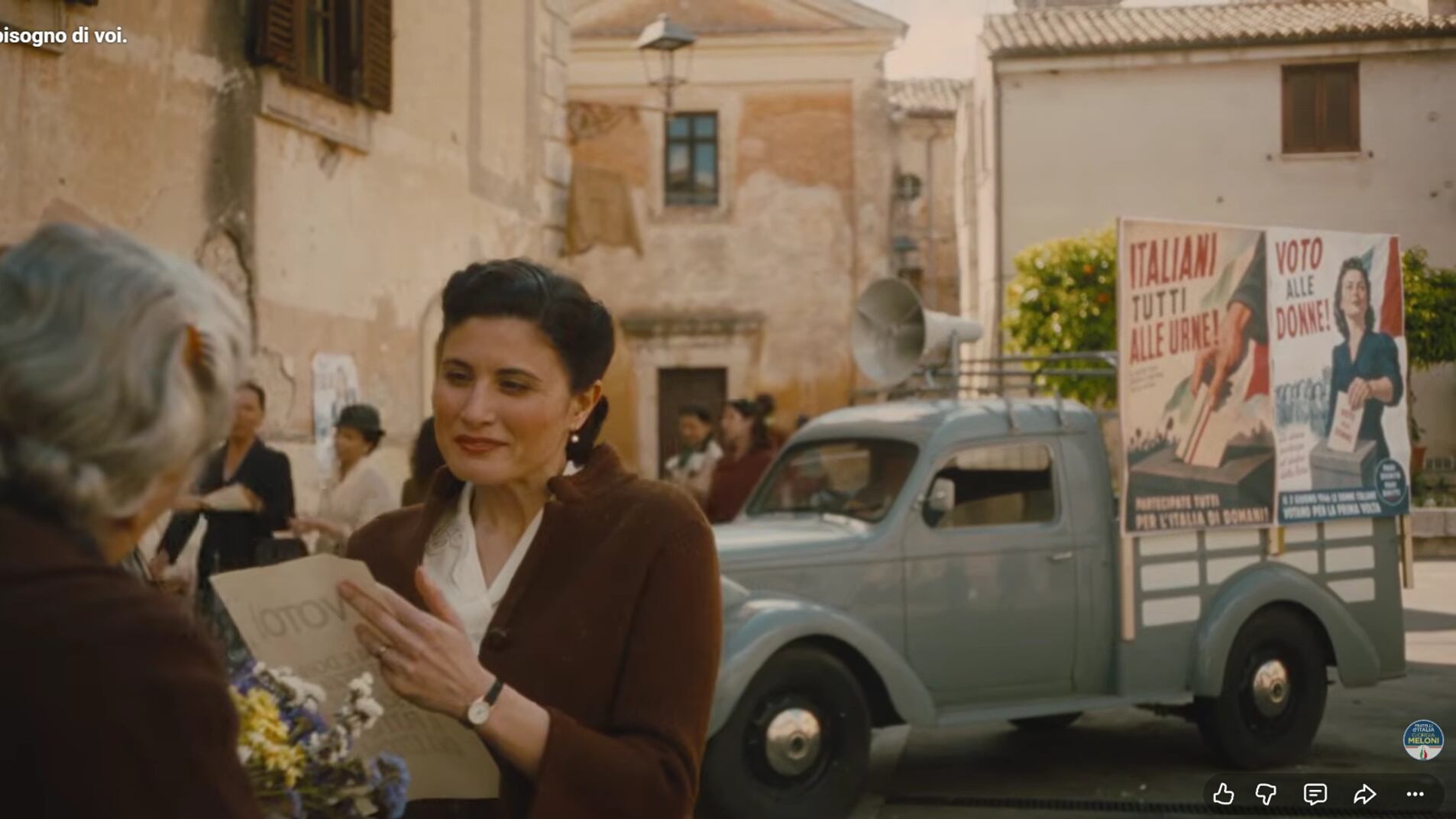 Teresa contro Delia, il "corto" di Fdi che celebra il voto alle donne
