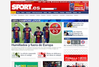 Il quotidiano sportivo spagnolo intitola: "Umiliati e fuori dall'Europa"