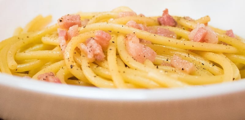 Spaghetti e guanciale