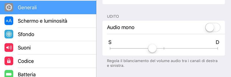 iOS, bilanciamento