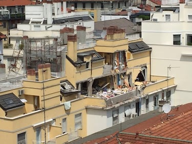 Milano, la palazzina dopo l'esplosione 5