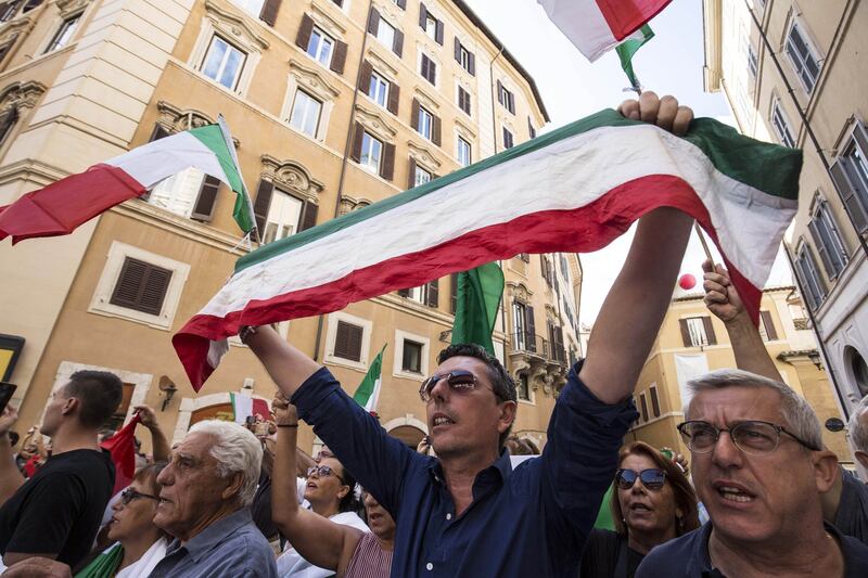 FdI e Lega in piazza contro il Conte bis 3