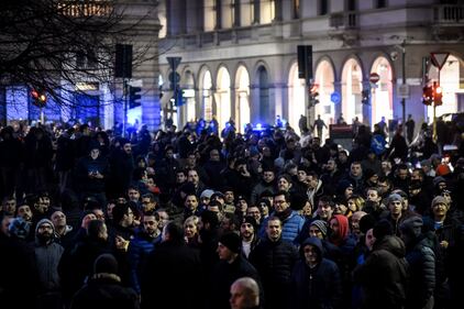 La protesta dei tassisti a Milano  14