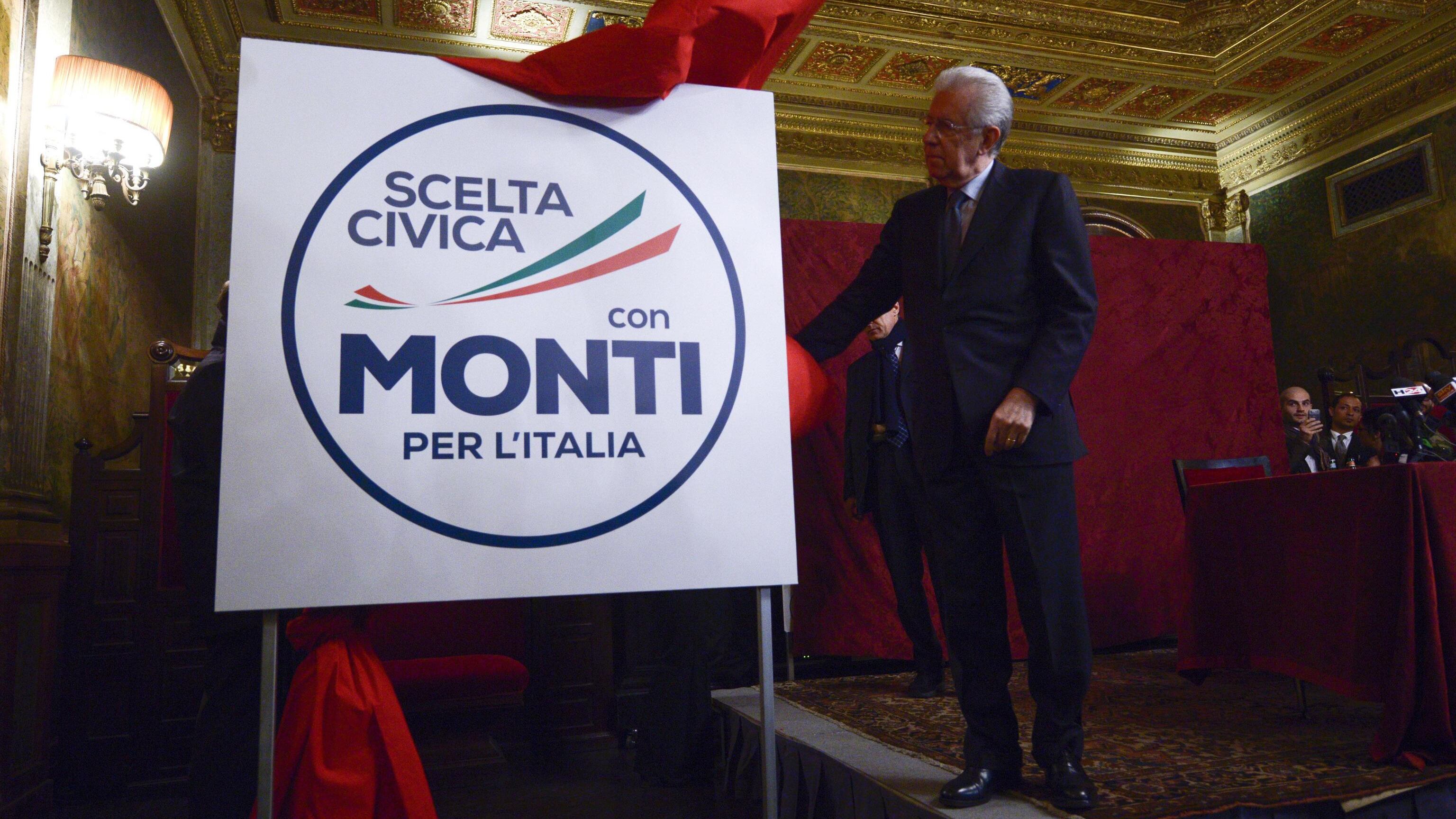 Mario Monti presenta la lista "Scelta civica Monti per l'Italia"