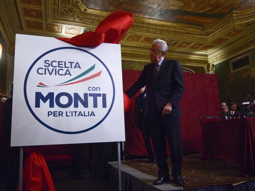 Mario Monti presenta la lista "Scelta civica Monti per l'Italia"