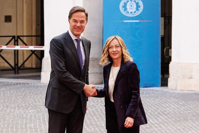 Meloni e Rutte