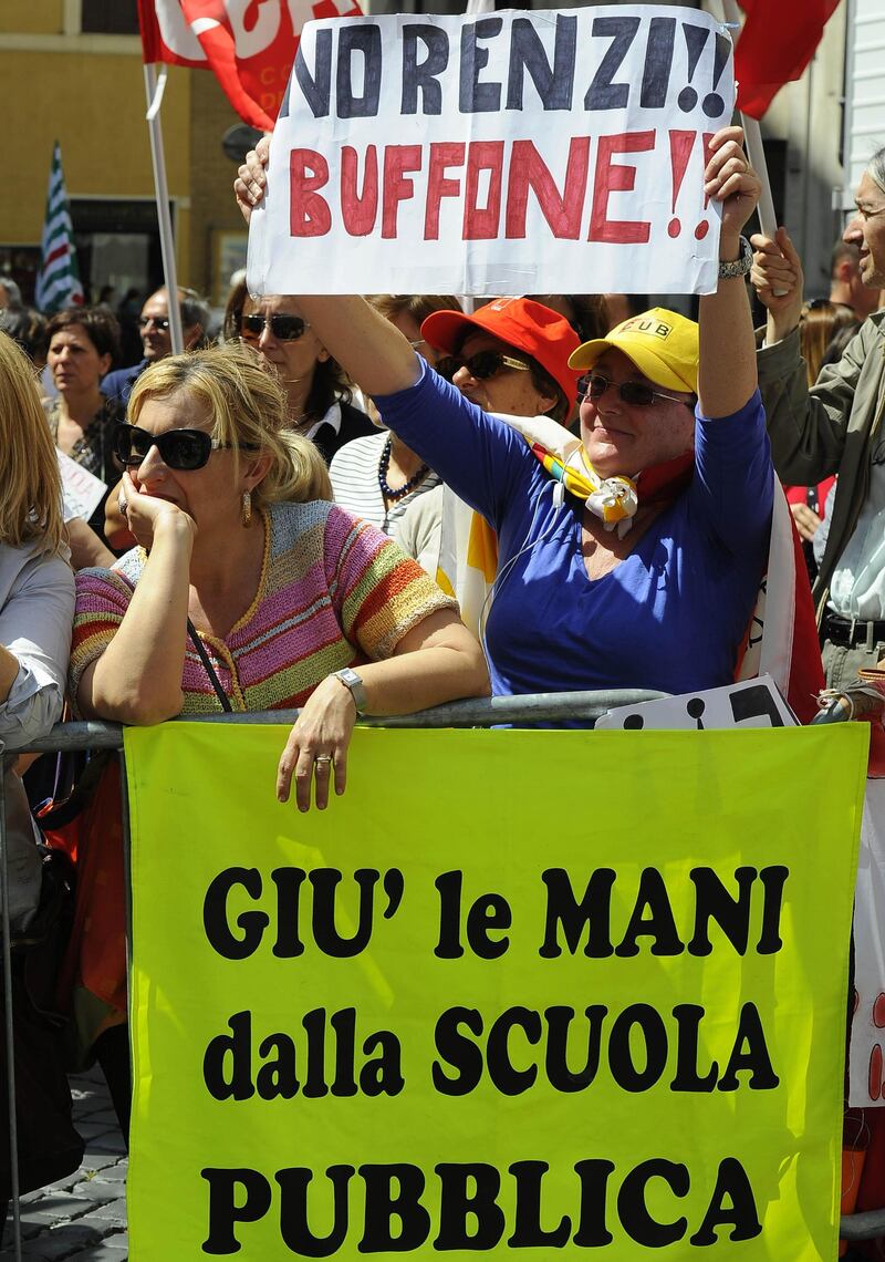 Proteste contro la riforma della scuola 1