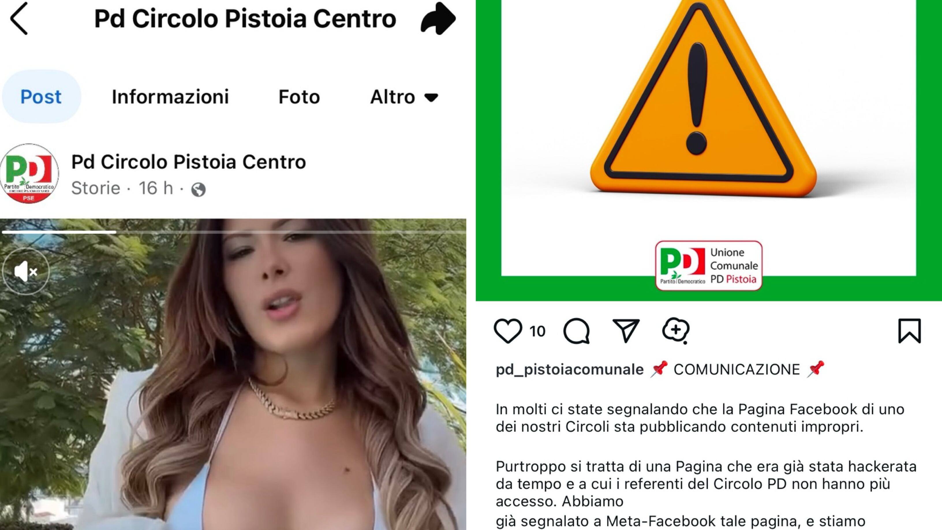 “Siamo stati hackerati”. E sul profilo del Pd spuntano video hot