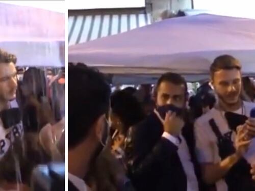 Gavettone per Luigi Di Maio a San Giorgio a Cremano