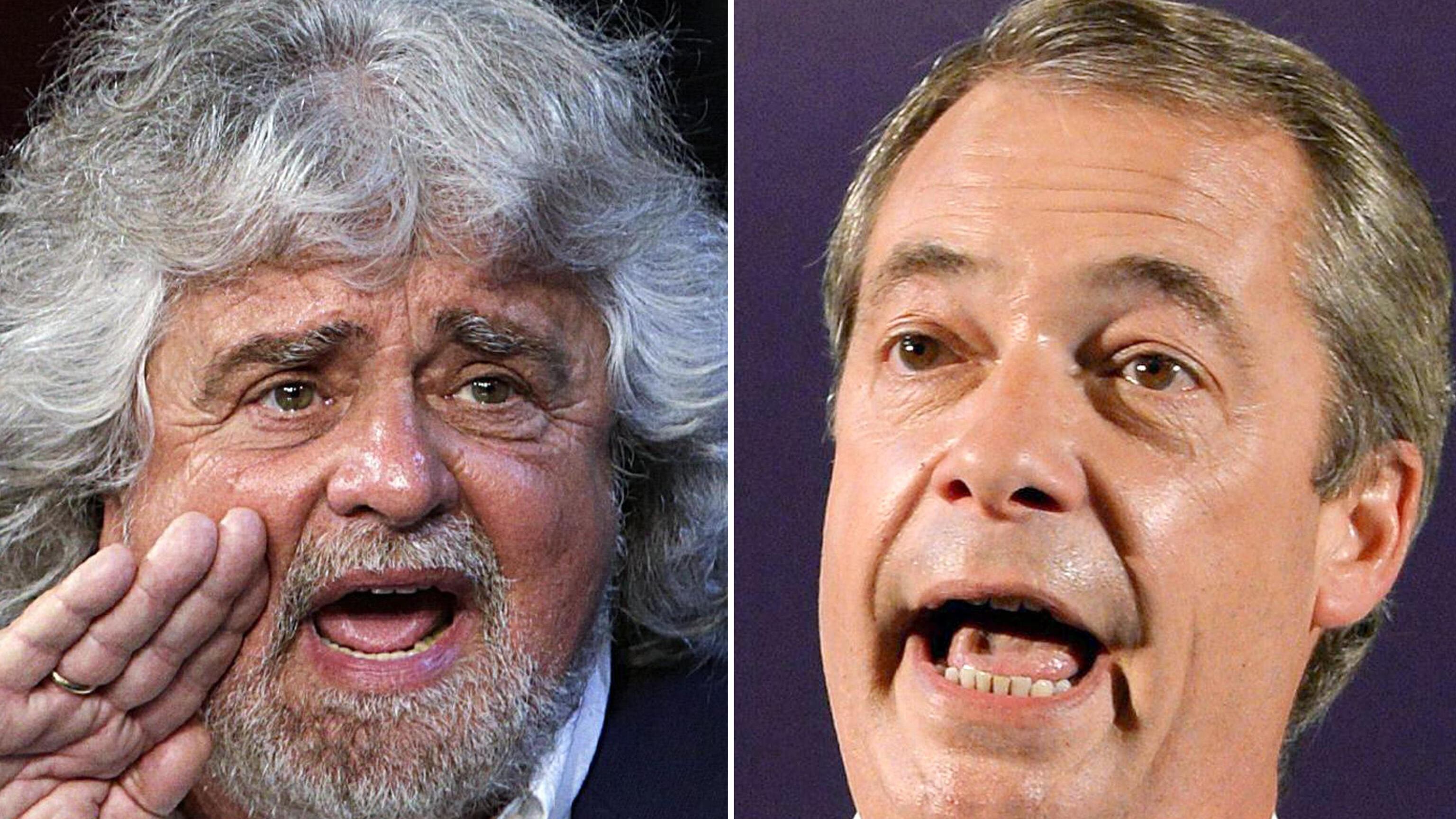 Grillo-Farage, la strana coppia che scoppia