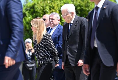L'arrivo di Meloni e Mattarella a Modena 15