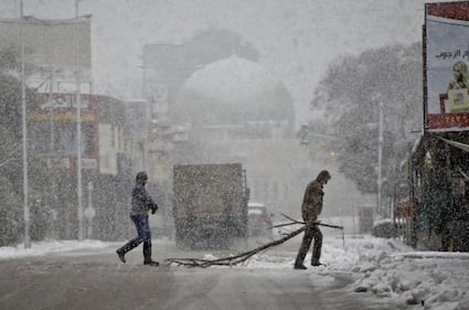 Una coltre di neve ricopre Gerusalemme 8