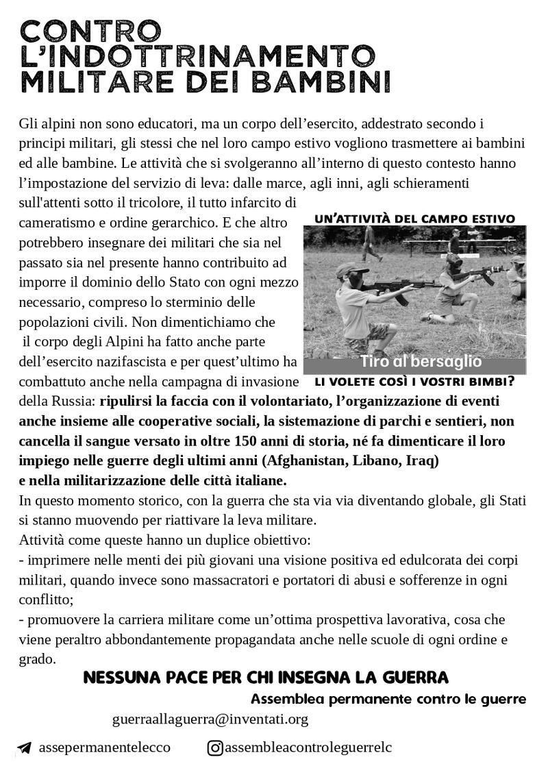 Il manifesto riportato da Il Rovescio