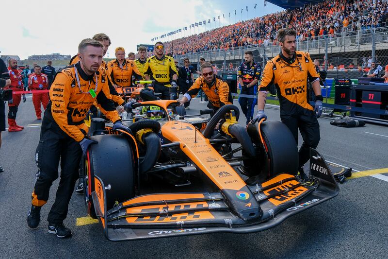 Lando Norris prima della partenza