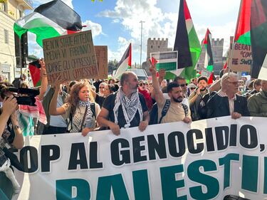 "Israele criminale". Ecco i cartelli della vergogna in piazza a Roma 7