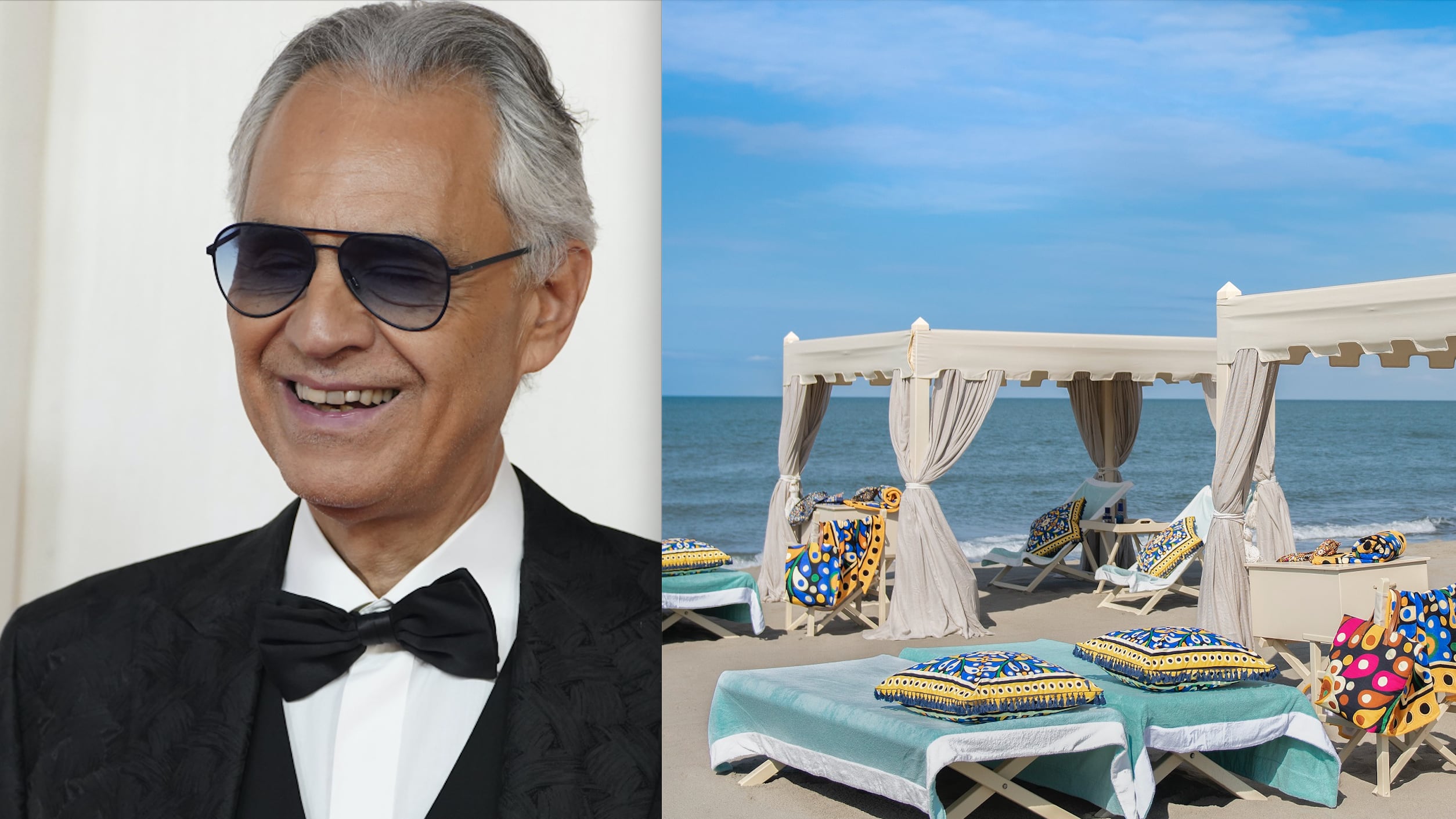 Andrea Bocelli, quanto costa una tenda nel suo stabilimento balneare. Tutti i segreti del miglior beach club d'Italia