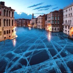 Venezia congelata, i canali come i grandi laghi ghiacciati 4