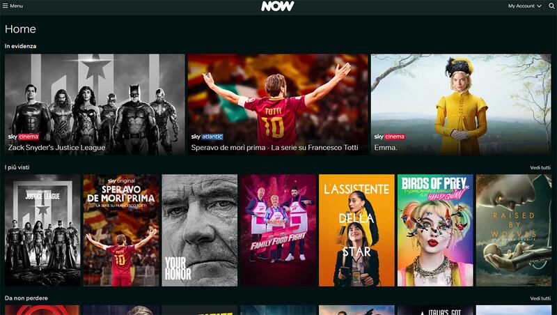 Now: il catalogo
