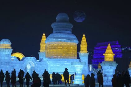 Le sculture di ghiaccio e neve al Festival internazionale in Cina 9