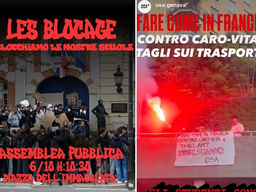 La lotta francese cerca di sfondare nelle scuole italiane: da Cambiare Rotta ai Propal, quelli che incitano alla rivolta