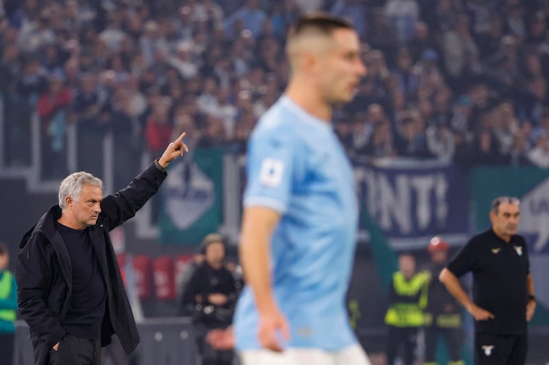 Sarri Mourinho Lazio Roma