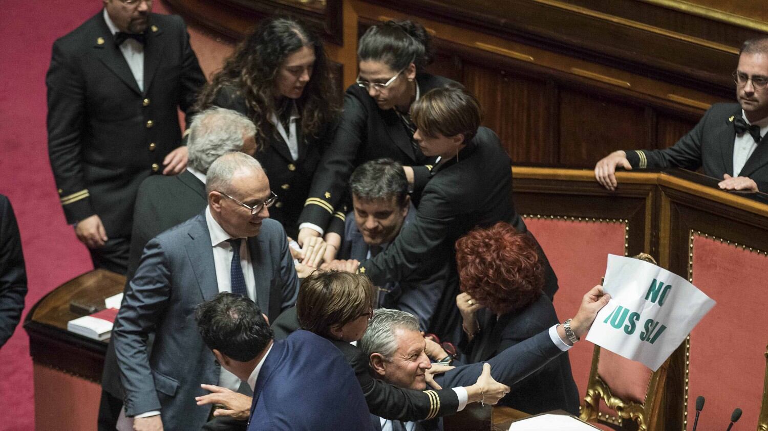 Ius soli, è bagarre al Senato: la Fedeli finisce in infermeria