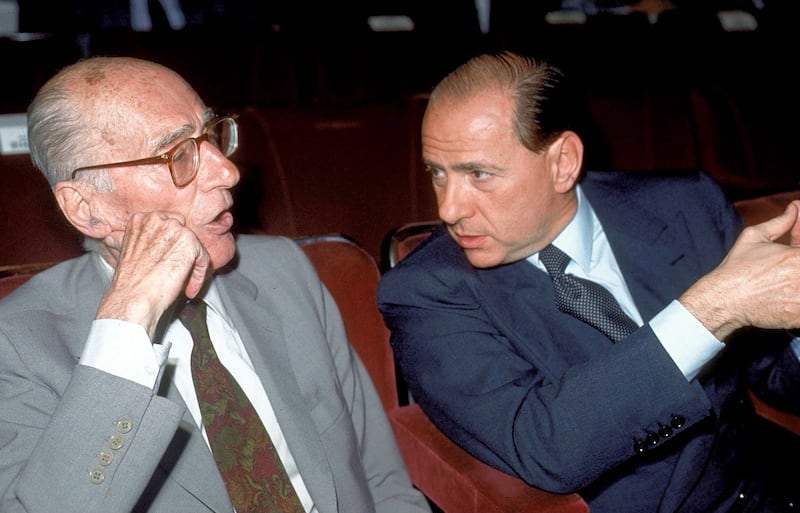 Indro Montanelli e Silvio Berlusconi