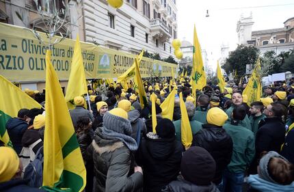 La protesta della Coldiretti davanti al ministero dell'Agricoltura 2