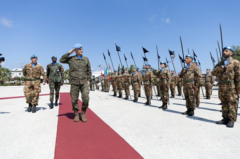 Cerimonia di passaggio del comando, nella Task Force -Lebanon Sector West 1
