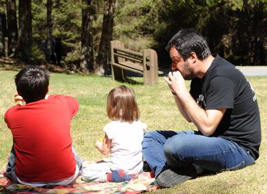 Matteo Salvini in montagna con i figli 1