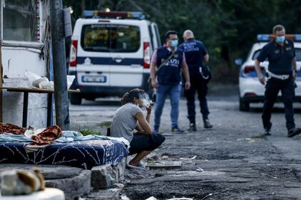 Le immagini dello sgombero del campo nomadi al Foro Italico 5