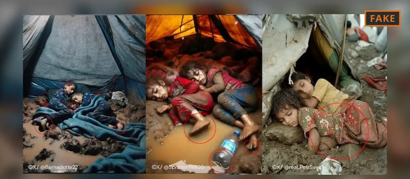 Le immagini generate con l'Ia analizzate da DW News. Fonte: DW News