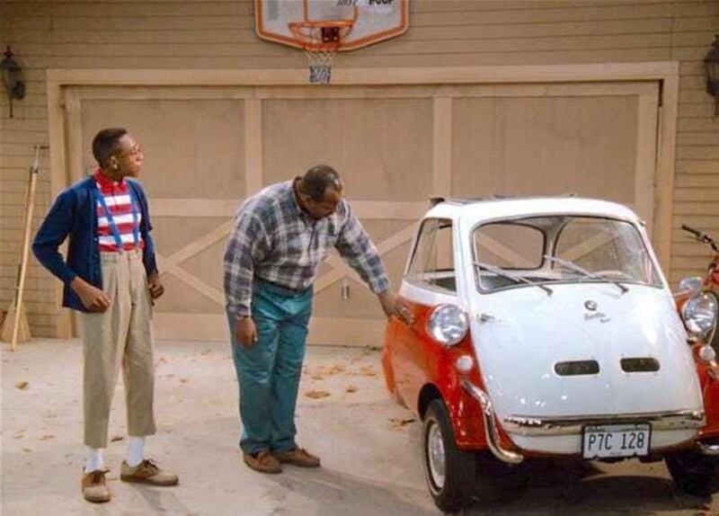La BMW Isetta è l'auto di Steve Urkel, il nerd della sitcom "Otto sotto un tetto"