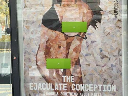 Quei manifesti contro Maria che sfregiano Roma