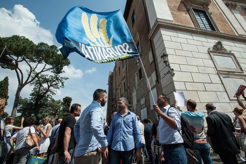 Proteste davanti al Campidoglio 10