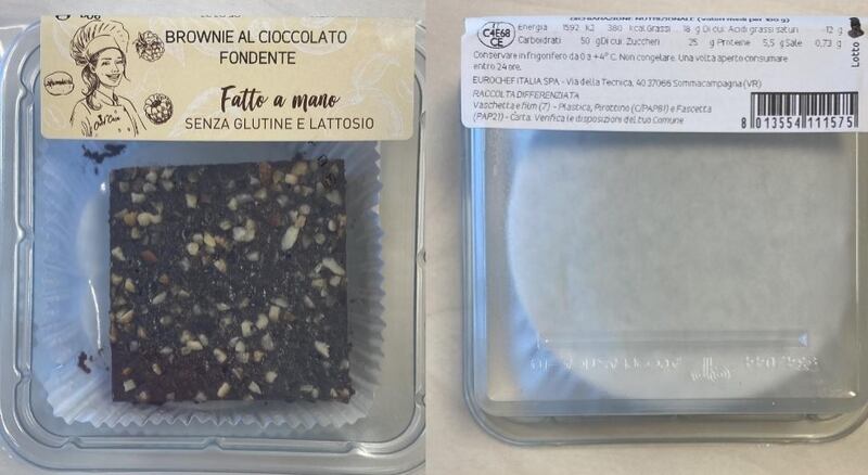 Allerta sanitaria Brownies
