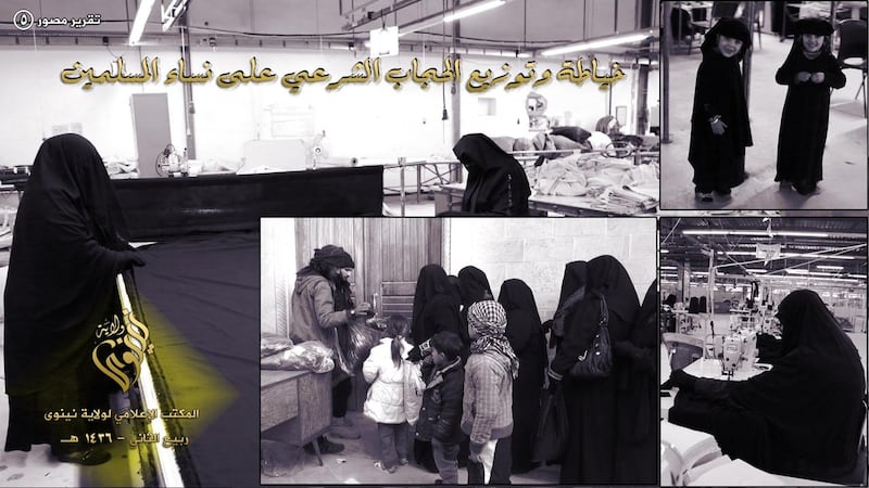 Iraq, l'industria dell'Isis dove le donne creano i veli per le bambine 2
