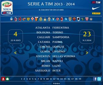 Ecco il calendario del campionato di serie A 12