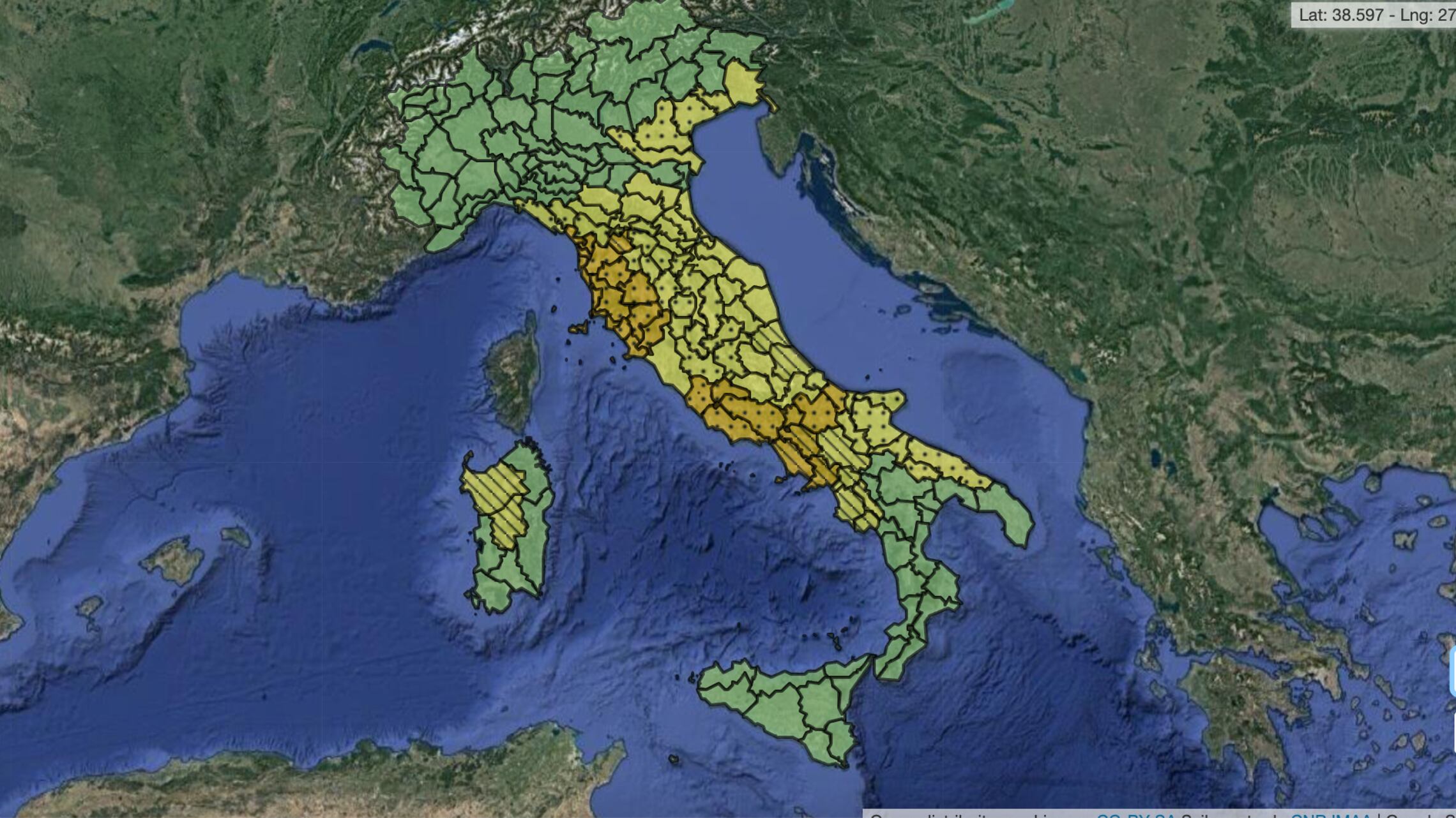 Attenzione al meteo: è allerta arancione in 4 Regioni