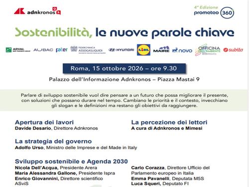 Sostenibilità, ‘le nuove parole chiave’: torna l’appuntamento con Adnkronos Q&A
