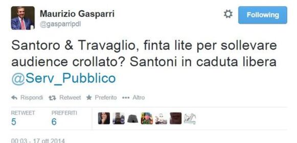 L'ironia di Twitter sulla lite Santoro - Travaglio 6